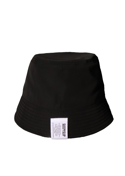 SATIN BLACK BUCKET HAT
